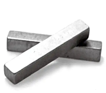 1/8'' SQUARE ZINC PLATED X 5/8'' LONG SQUARE END KEY   LENGTH TOL (+/ 1MM)